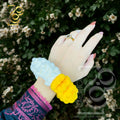 Pair Of Gajray White & Yellow Color | Crochet Handmade