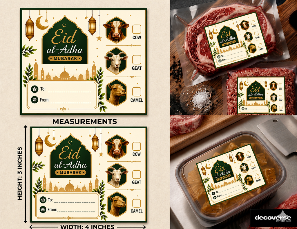 EID UL ADHA Festive Stickers | 4X3 INCH